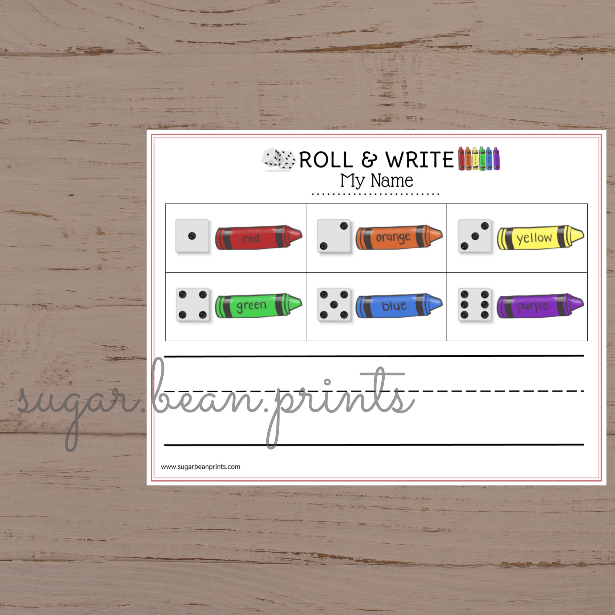 Roll & Write My Name Printable | Kids Name Writing Practice ...