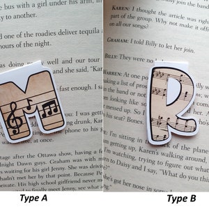 Music Letter Magnetic Bookmark
