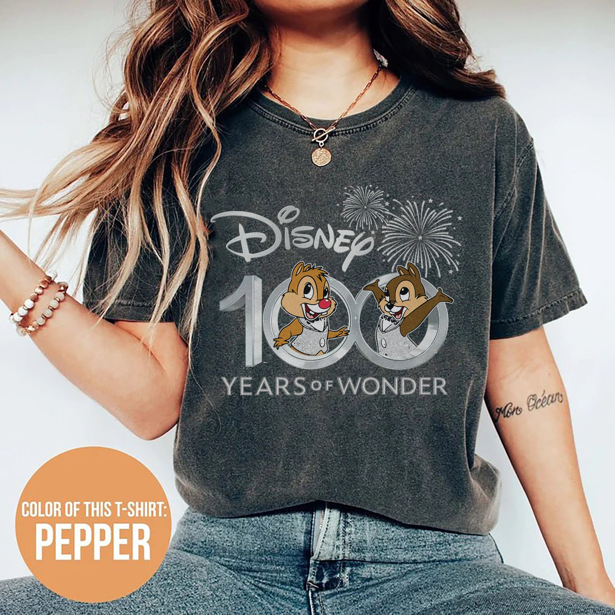 Disney 100 Years of Wonder Shirt, 100th Anniversary Shirt, Chip and Dale Shirt