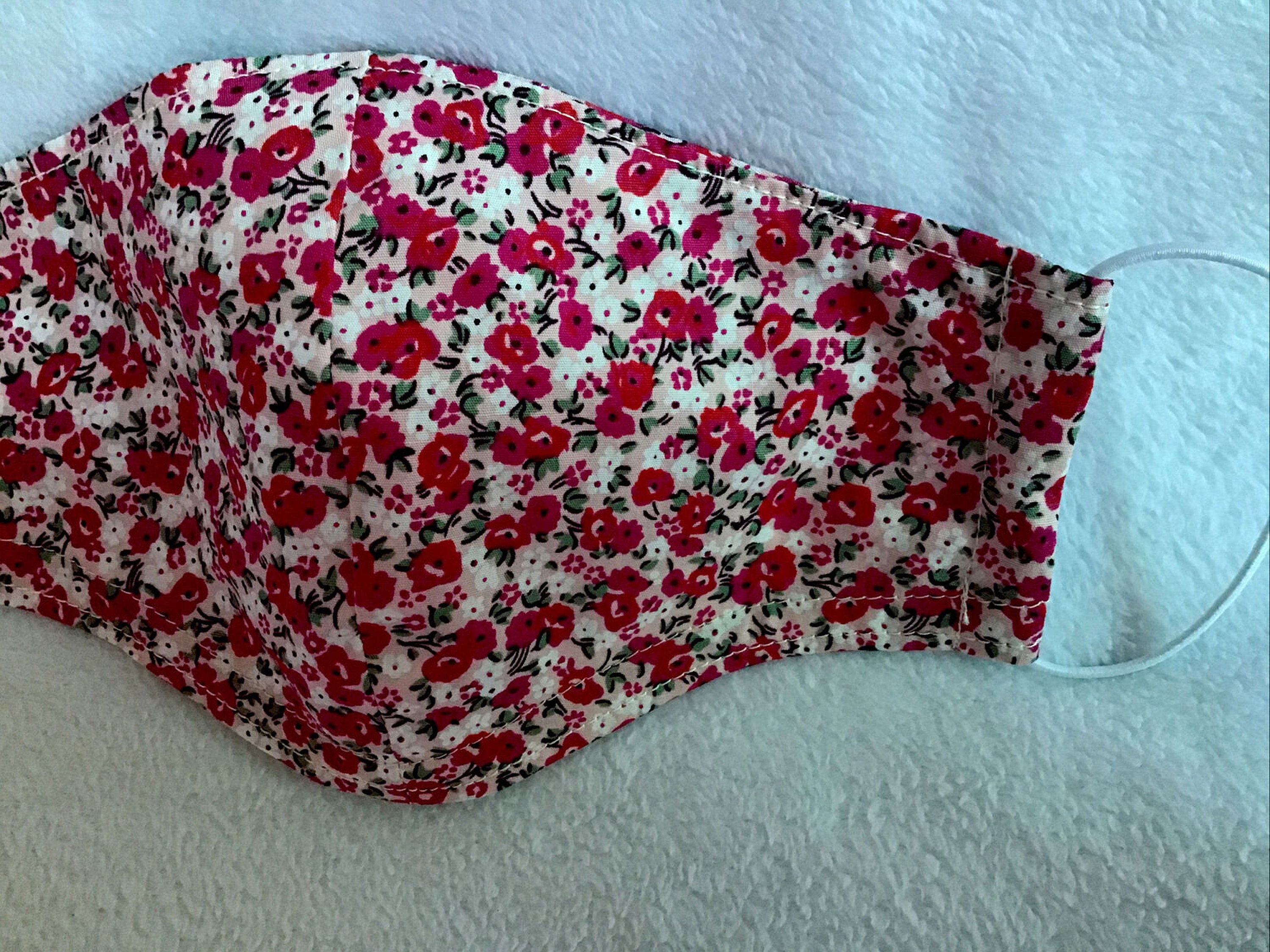 Face Mask Australian Hand Made Cotton Floral Sml Med Size Etsy