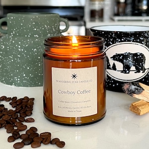 Cowboy Coffee Candle | Coffee Cinnamon Candle | Campfire Coffee Candle | Fall Candle | Made in Texas | Rustic Western Decor | Cowboy Candle