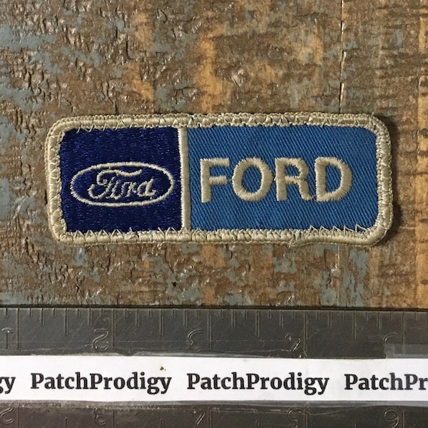 Vintage Ford Motor Company Automobile Car Logo Emblem Dealer Service Sew-On Patch 1970's Twill