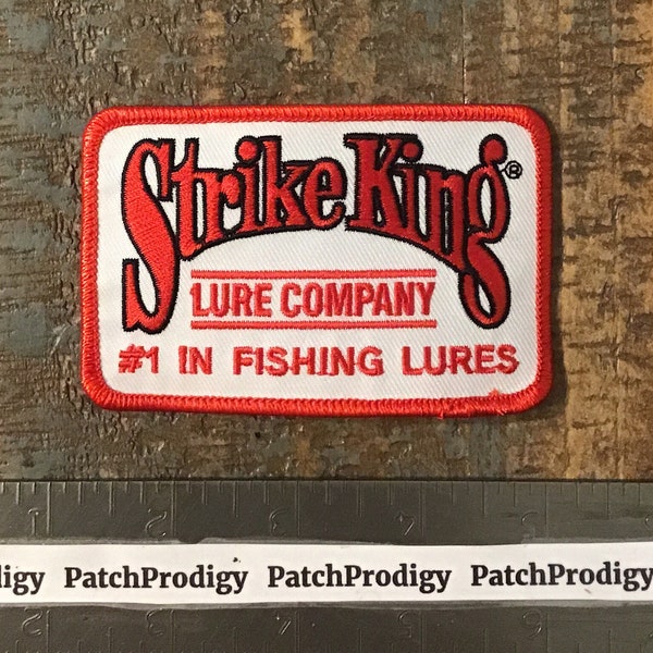 Vintage Strike King Lure Company #1 In Fishing Lures Iron-On Patch
