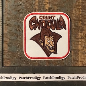 Count Chocula Breakfast Cereal Monster Mascot Logo Iron-On Patch Dracula Chocolate