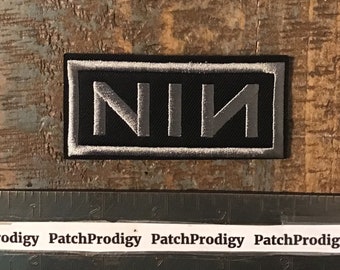 NIN Nine Inch Nails Alternative Rock Band Music Trent Reznor Logo Iron-On Patch Black/Silver