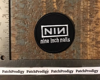 NIN Nine Inch Nails Alternative Rock Band Music Trent Reznor Logo Iron-On Patch Round