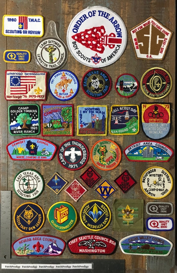 Vintage Patch Lot Of 35 Boy Scouts Of America Patc