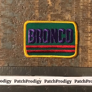 Vintage Ford Bronco Classic SUV Logo Emblem Iron-On Patch Twill Purple/Red