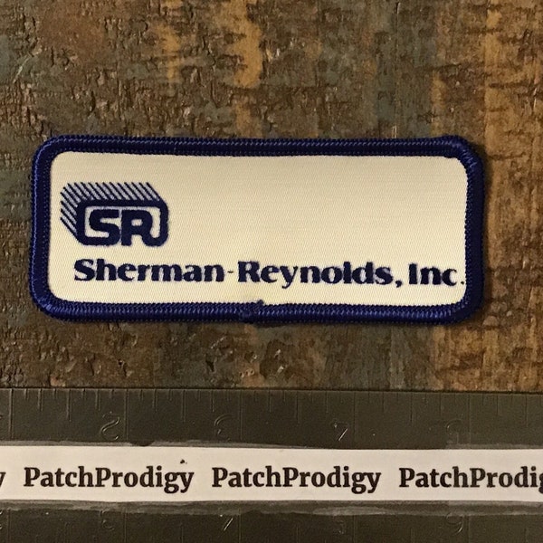 Vintage Sherman-Reynolds Inc Company Logo Uniform Patch