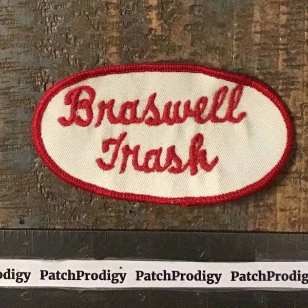 Vintage Braswell Trash Garbage Truck Refuse Company Logo Uniform Sew-On Patch Twill