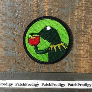 KERMIT THE FROG None Of My Business Muppets Television Show Character Funny Meme Humor Iron-On Patch