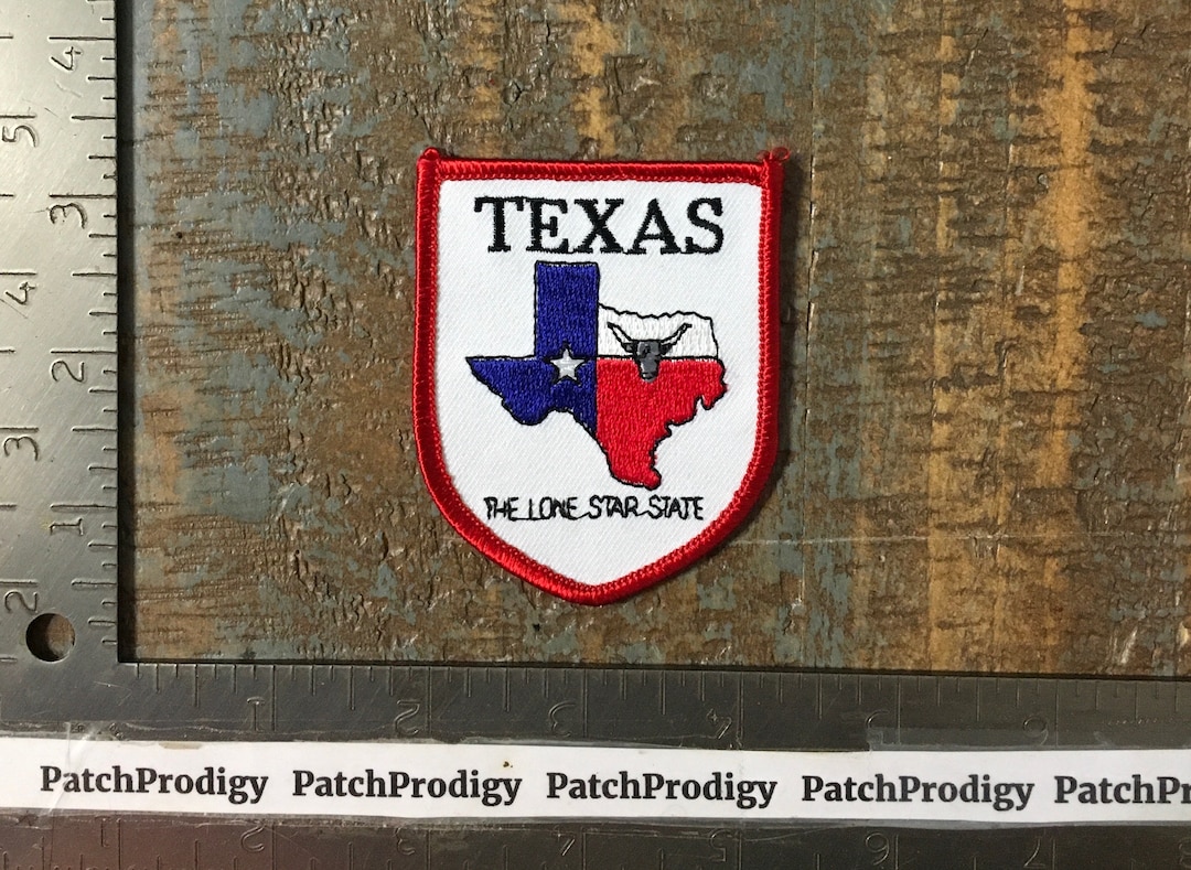 Vintage TEXAS the Lone Star State Map Outline Longhorn Travel Souvenir