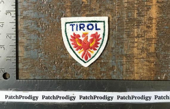 Patch écusson Brodé Vintage - Tyrol (Autriche) - Armoiries Et Drapeau
