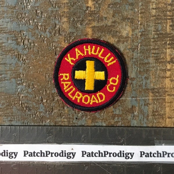 Vintage Kahului Railroad Company Hawaii Train Railway Logo Sew-On Patch Twill