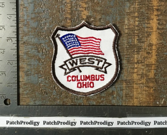 Vintage West Columbus Ohio American Flag Travel S… - image 1