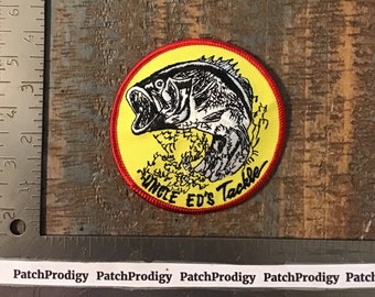 Vintage Uncle Eds Tackle Fishing Equipment Company Logo Iron-on Patch Texas  