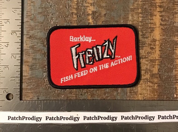 Vintage Berkley Frenzy Fishing Fish Bait Rods Line Equipment Company Logo  Iron-on Patch 