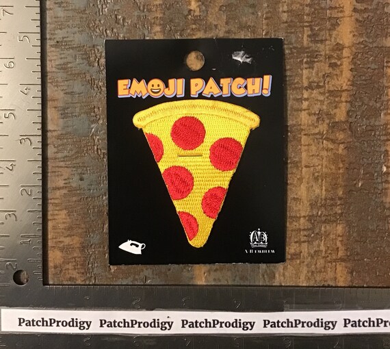 Pizza Slice Pepperoni Emoji IronOn Patch Gem