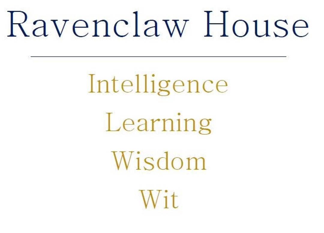 Ravenclaw House Traits Digital Download Etsy
