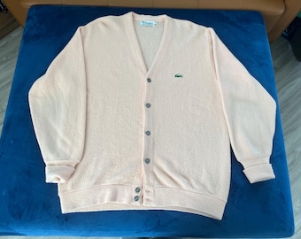 Vintage Lacoste Peach-vest uit de jaren 80 L