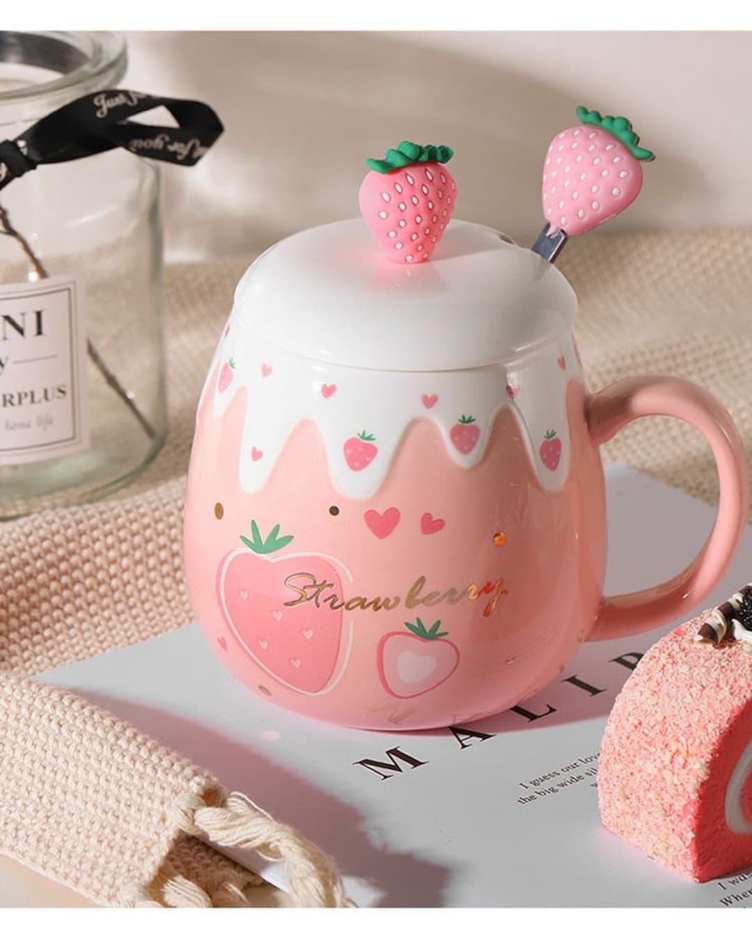 Kawaii Strawberry Kettle Mug/Teapot main image 0