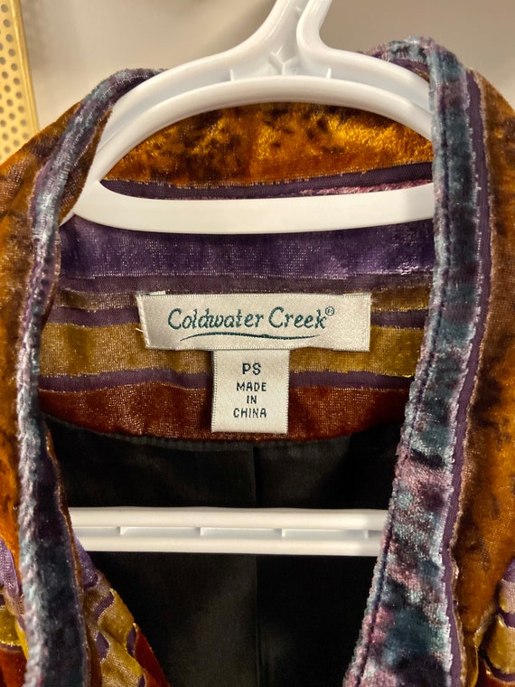 Vintage Retro 1990’s ColdWater Creek Crushed Velv… - image 3