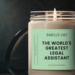 Smells Like World&#39;s Greatest Legal Assistant, Legal Assistant Gift, Legal Assistant Gag, Legal Secretary Gift, Legal Aide / Staff Gift