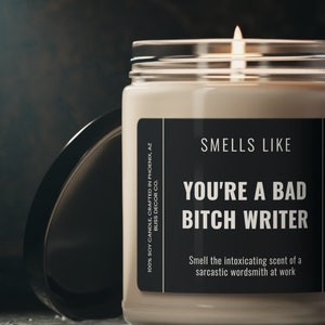 Writer Candle Gift, Gift for Author, Funny Writing Gift for Woman, Eco-Friendly Soy Candle