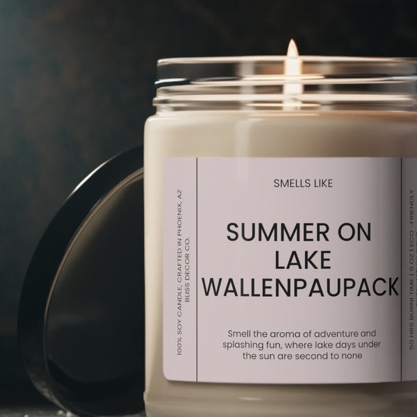 Smells like Summer on Lake Wallenpaupack - Handcrafted Eco-Friendly Soy Candle - Gift for Lake Wallenpaupack Lovers