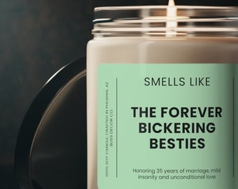 35th Anniversary, 35th Wedding Anniversary Gift, 35 Years Together, 35 Years Anniversary, 35 Anniversary Gift for Parents, 9oz Candle
