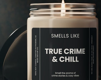 True Crime Candle, True Crime Happy Birthday Candles, Soy Wax, Eco-Friendly 9oz