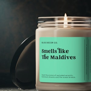 Gerüche nach Malediven, umweltfreundlich 9 Unzen, Malediven Souvenir, Malediven Hochzeitsreise Geschenk, Malediven Geschenkideen