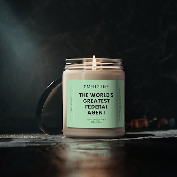 Smells Like World's Greatest Federal Agent, Federal Agent Gifts, FBI Gift, Funny Federal Agent, Fed Agent Retirement, Soy Wax 9oz Candle
