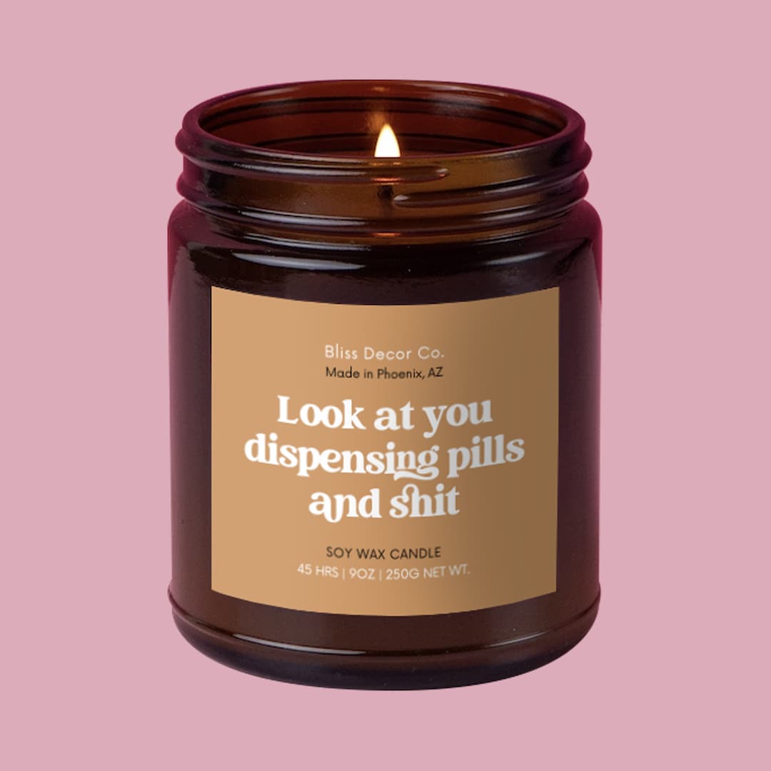 Dispensing Pills and Shit Candle Funny Pharmacist Gift for Pharmacy ...