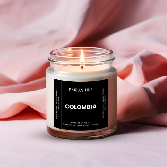 Smells Like Colombia Soy Wax Candle, Colombia Vacation Gift Idea, Souvenir South America, Funny Colombia Gift for Friend, EcoFriendly Candle
