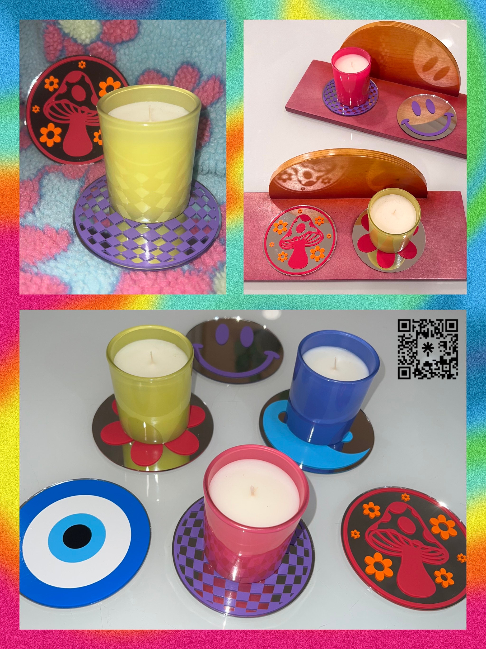 Flower And Mirror Candle Plate | No5a Interiors - View #11