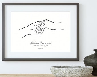 Personalized Celtic Claddagh Wedding Print: Irish Couple Gift