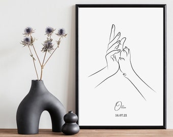 Personalized Paw Print Art: Custom Pet Memorial Gift (Printed Poster)