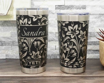 Laser Engraved YETI® or Polar Camel Water Bottle with Toolbox Diamond  Wrap-Around Design