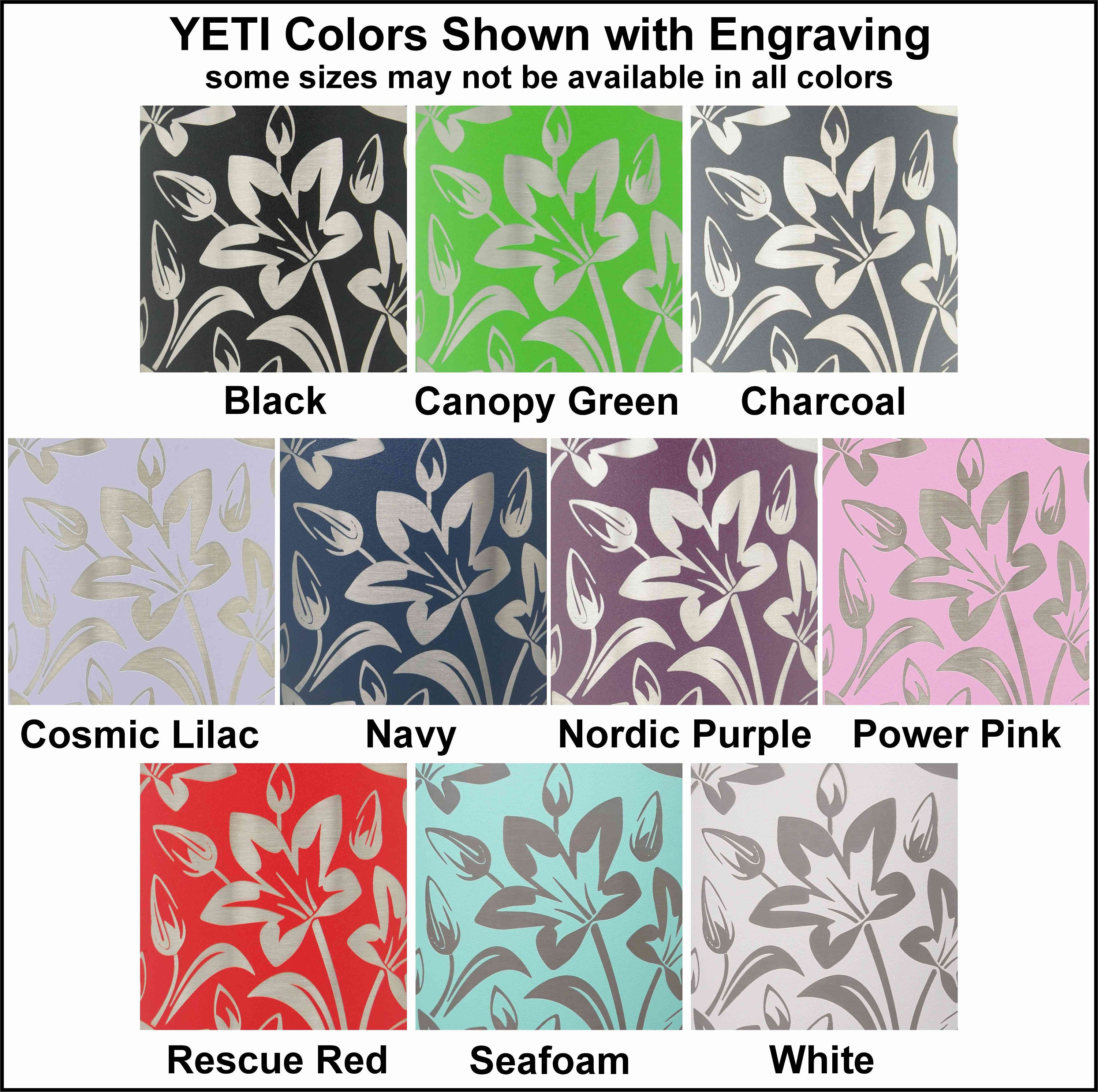 Laser Engraved YETI® or Polar Camel Tumbler with Hibiscus Flower Wrap