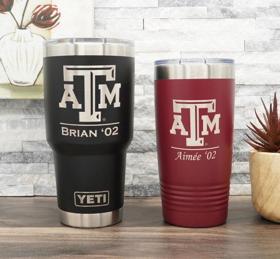 Laser Engraved YETI® Texas A&M Aggie Tumblers YETI® or Polar Camel