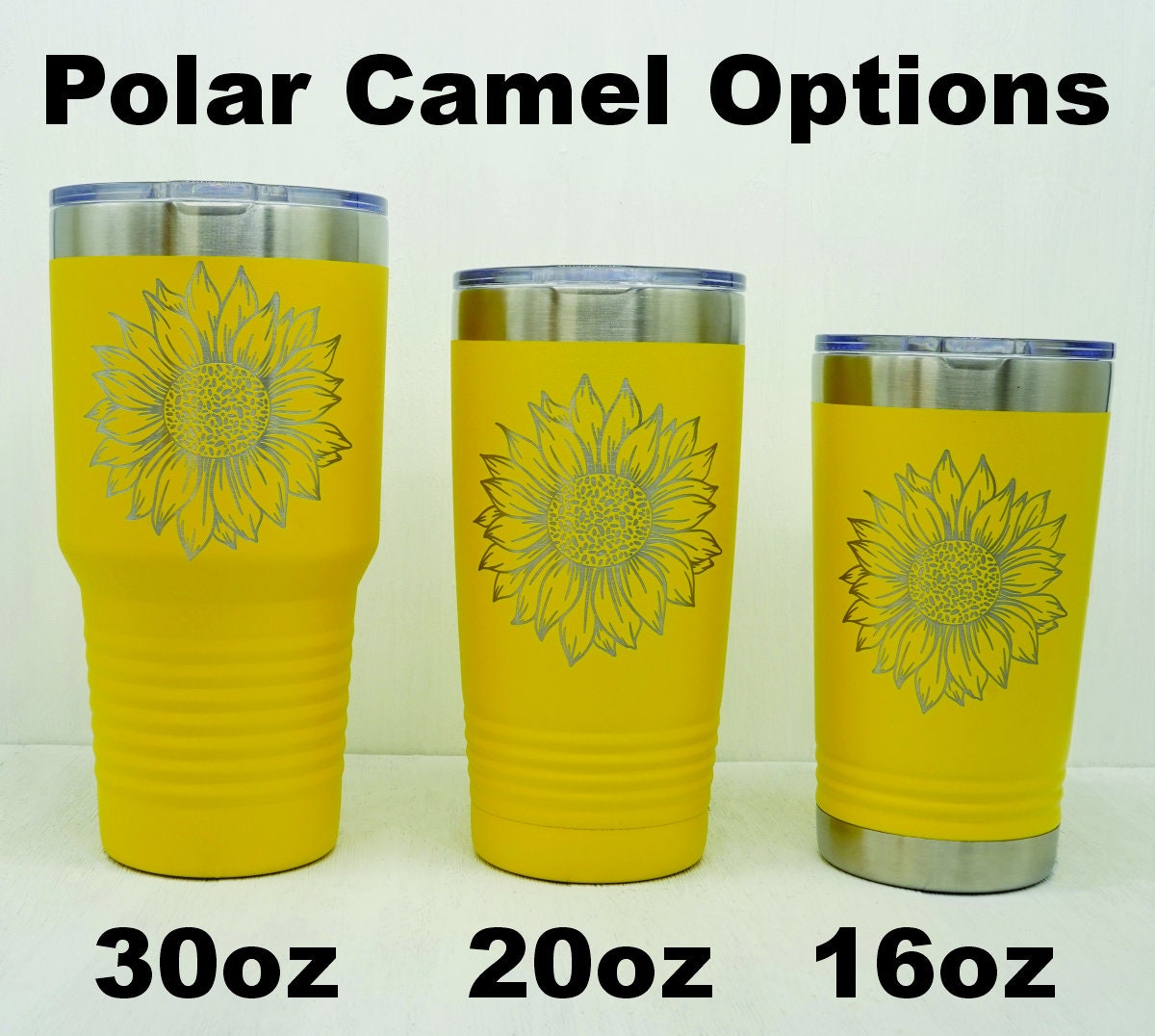 Laser Engraved YETI® or Polar Camel Tumbler with Flourish Wrap-Around