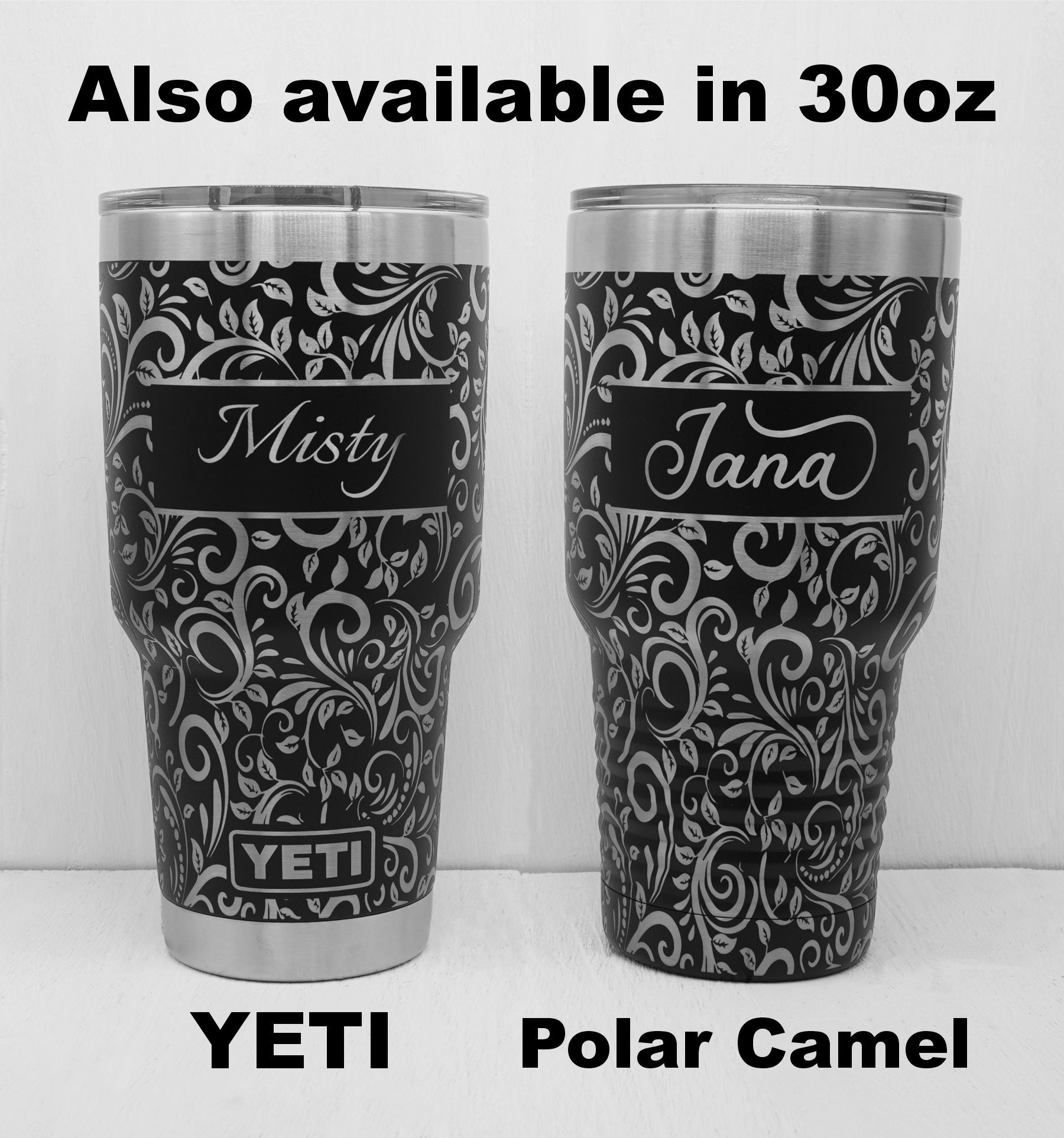 Laser Engraved YETI® or Polar Camel Water Bottle - Deer with American