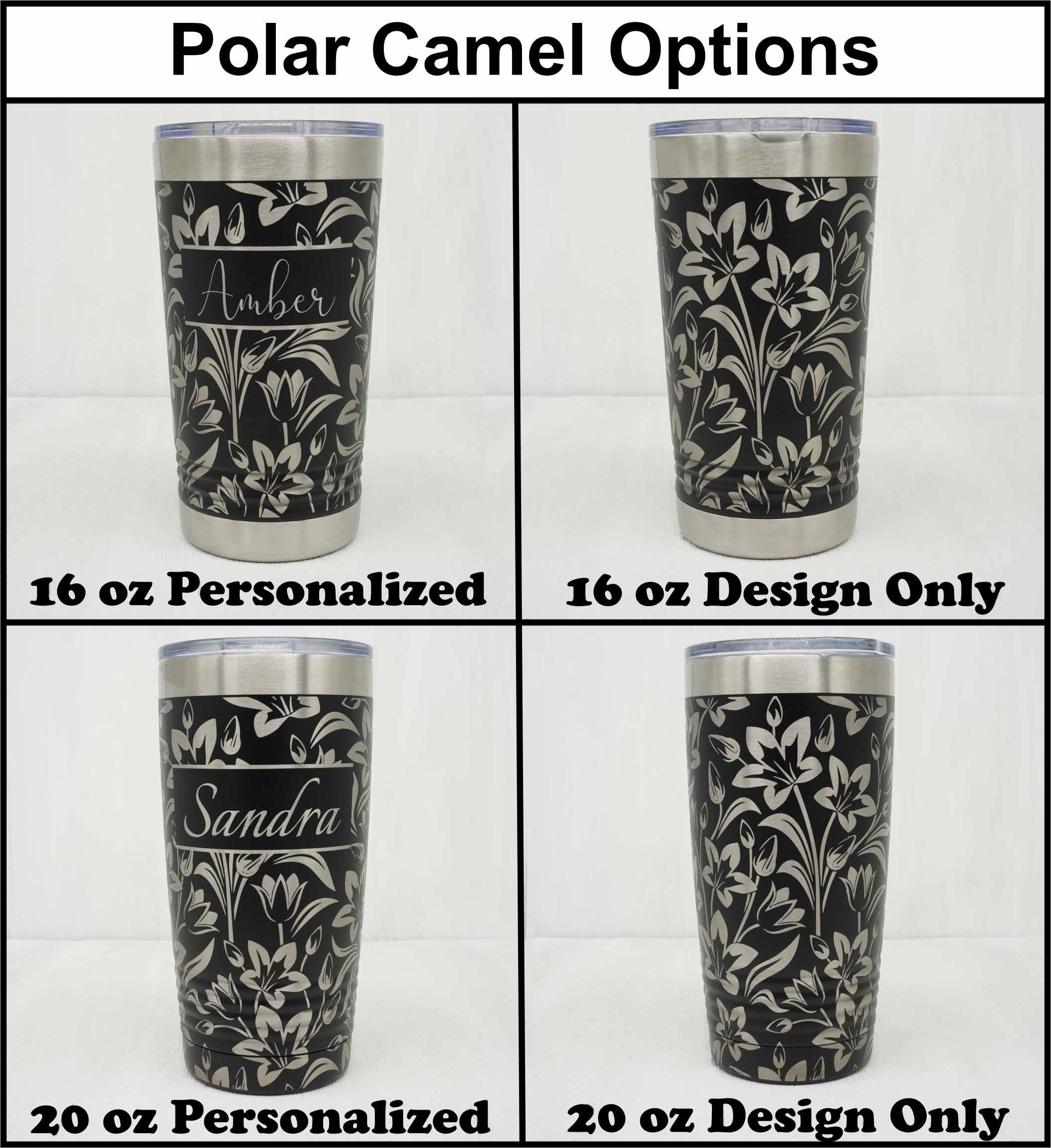 Laser Engraved YETI® or Polar Camel Tumbler Personalized with Monogram  Initials