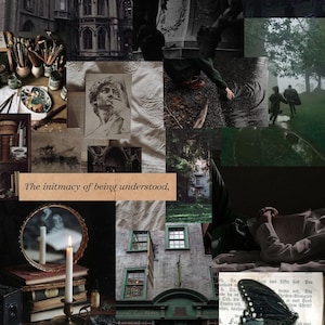 70 PCS | Green Dark Academia Wall Collage Kit |ForestCore Aesthetic Photo Collage|Dark Academia Wall Decor | ( DIGITAL DOWNLOAD ) | 4x6 Size