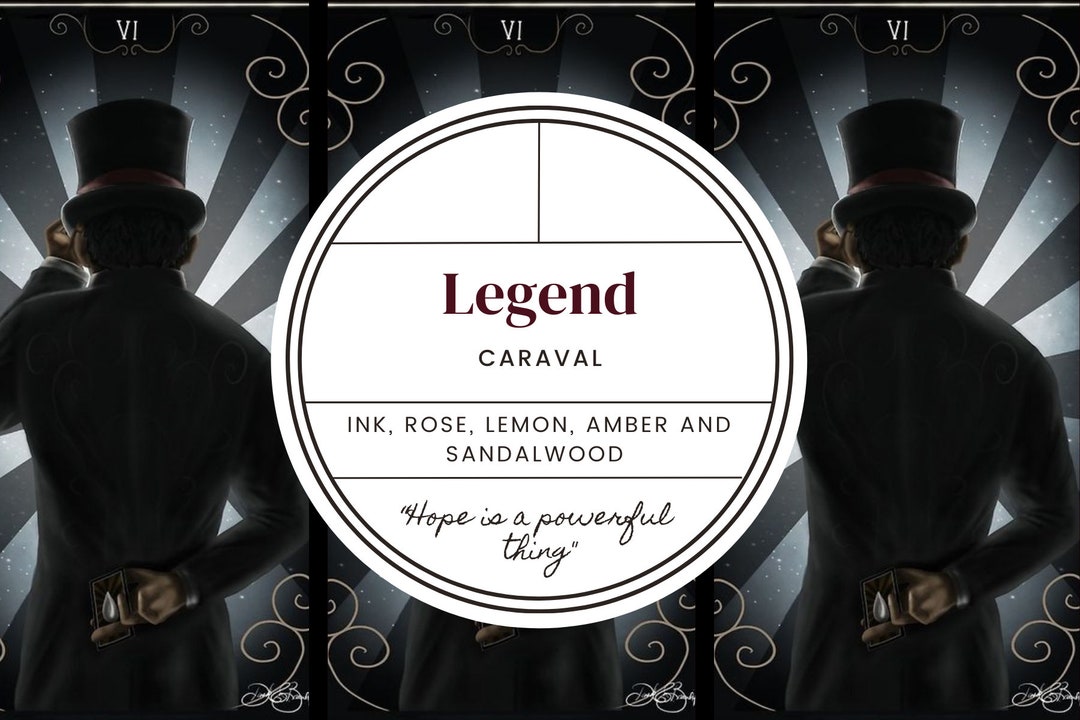 LEGEND CANDLE Caraval Inspired Legendary Finale Dark Academia Scented Candle Book Candle Book