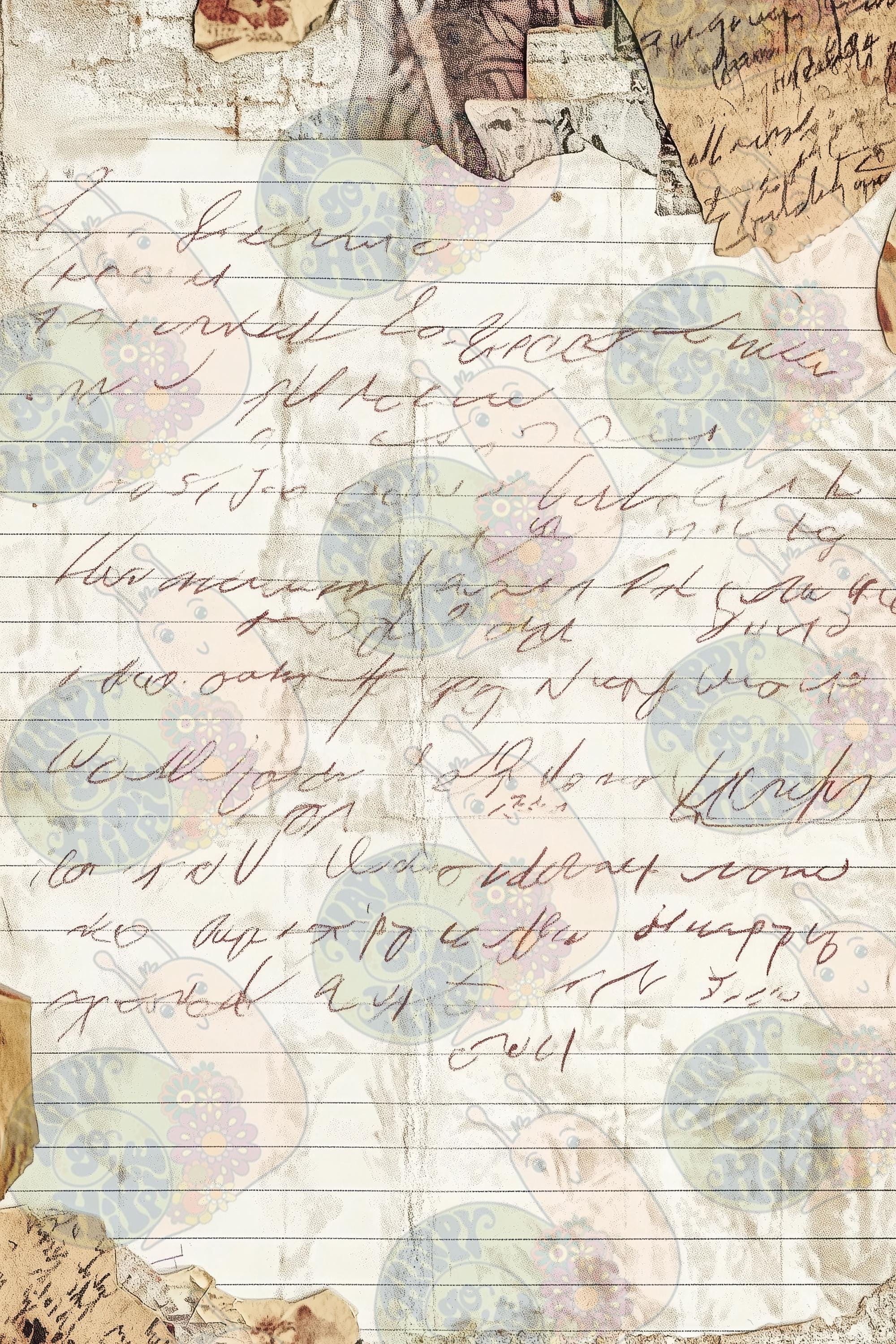 Antique Script Junk Journal Digital Papers (51 Images) - Etsy