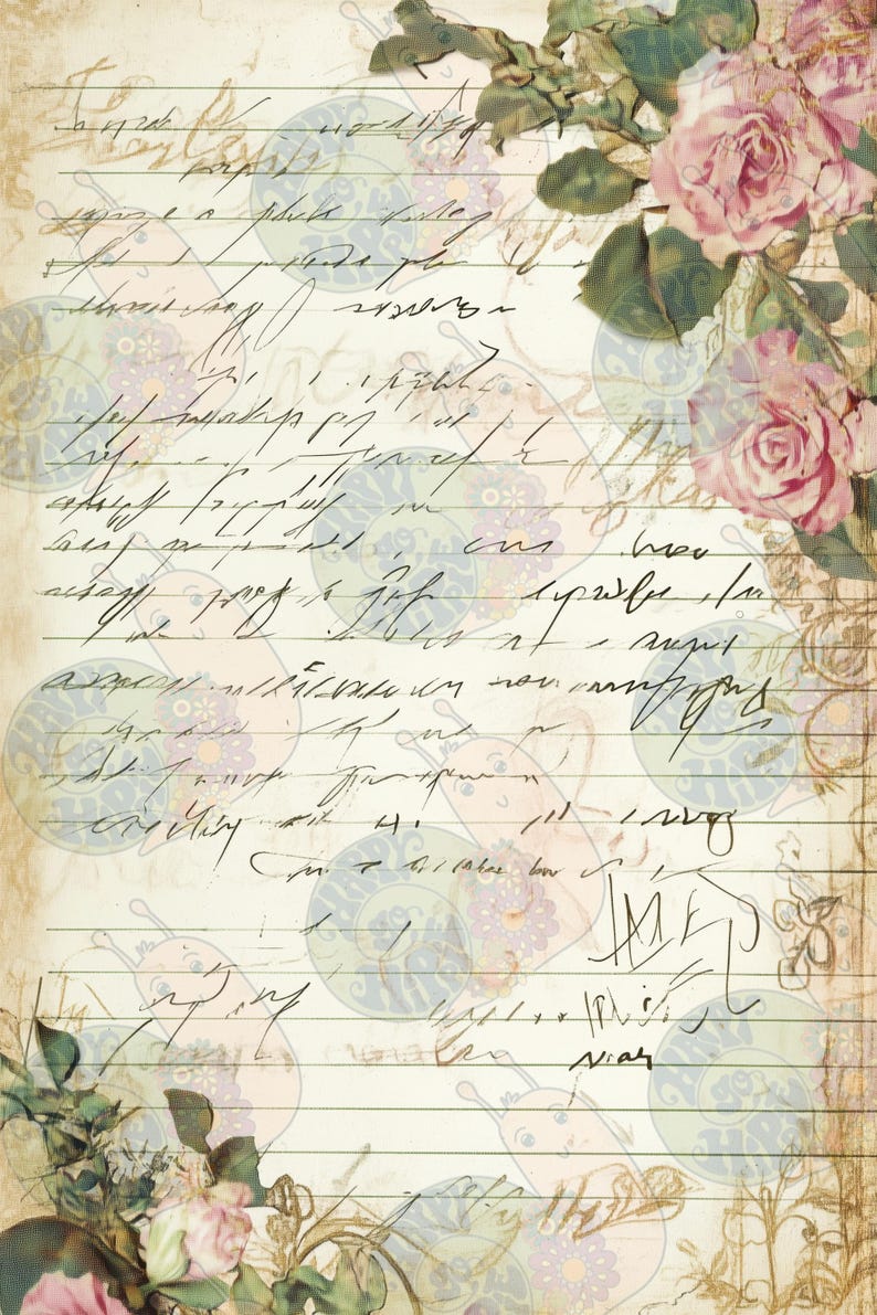 Antique Script Junk Journal Digital Papers (51 Images) - Etsy