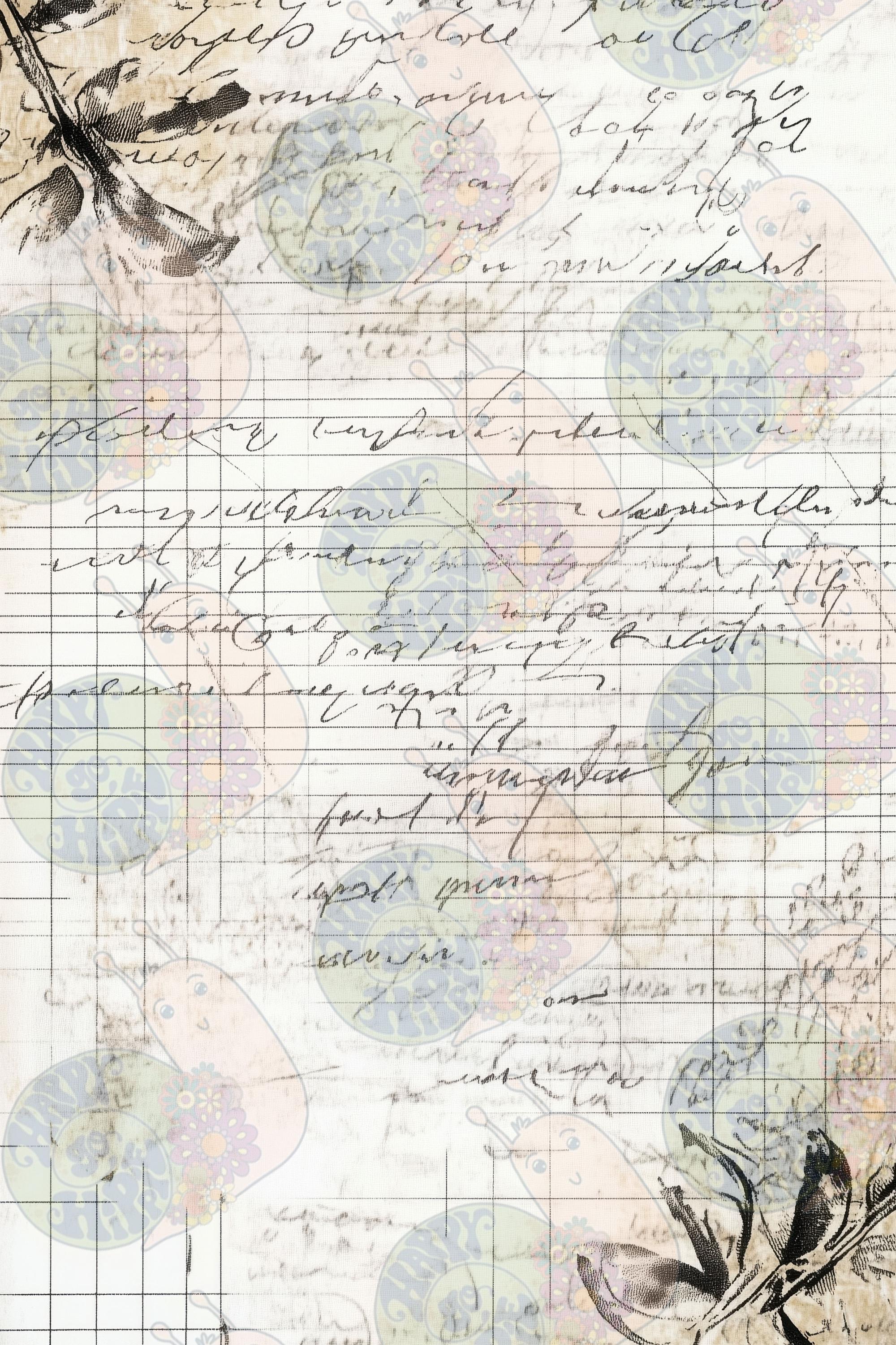 Antique Script Junk Journal Digital Papers (51 Images) - Etsy