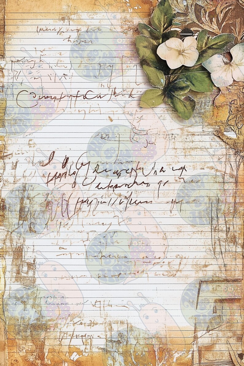 Antique Script Junk Journal Digital Papers (51 Images) - Etsy